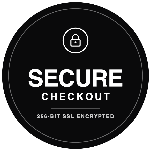 Secure checkout, 256-bit SSL encrypted